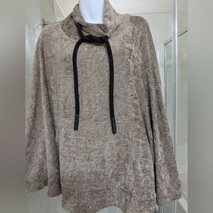 Zara Brown Poncho Sweater M/L size